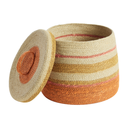 Cestino Scatola S - Arancione/Mais - dim. 26 × 26 × 21 cm