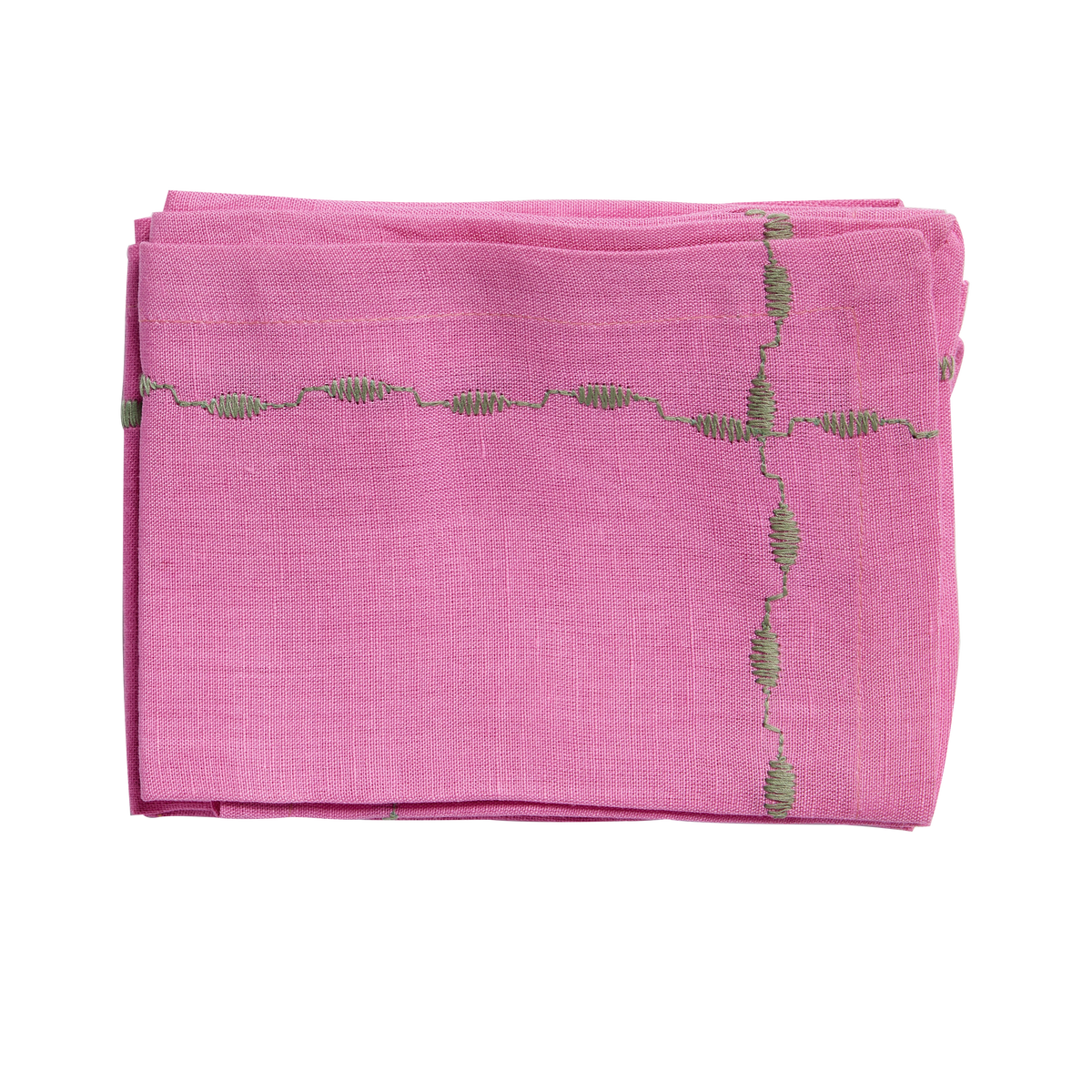 Set di 2 tovaglioli "Meadow" - Lino & Cotone Rosa