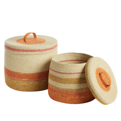 Cestino Scatola S - Arancione/Mais - dim. 26 × 26 × 21 cm