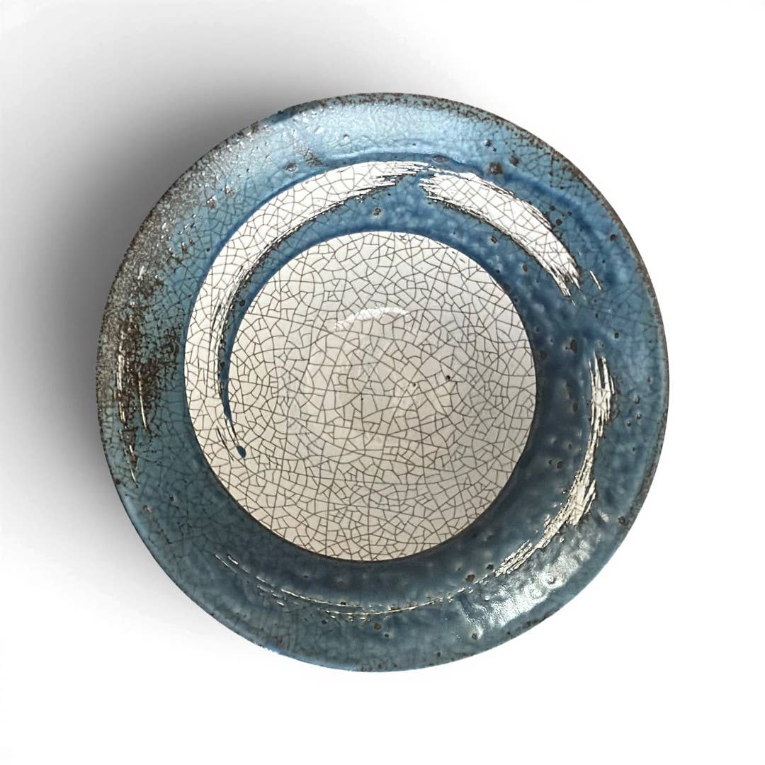 Ciotola Conica in Ceramica Artigianale – colore Blu Oceano oppure Craquelé