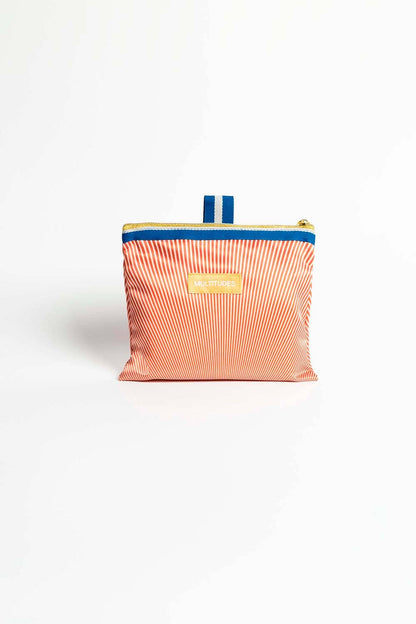Pochette in raso plissettato - modello ANNA COBALT