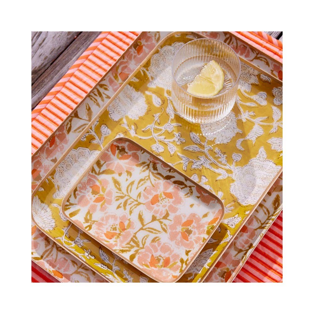 Vassoio Tiny in metallo smaltato - Petunia Rosa - dim. 15,50 x 11,50 cm