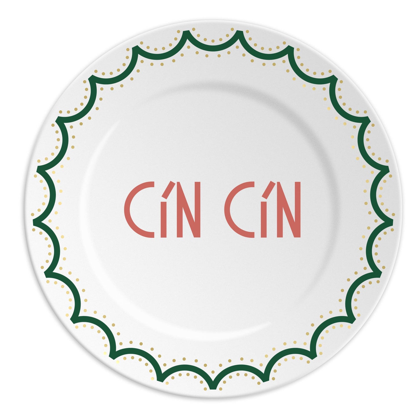 CIN CIN - Piatto in porcellana regalo perfetto per il Natale