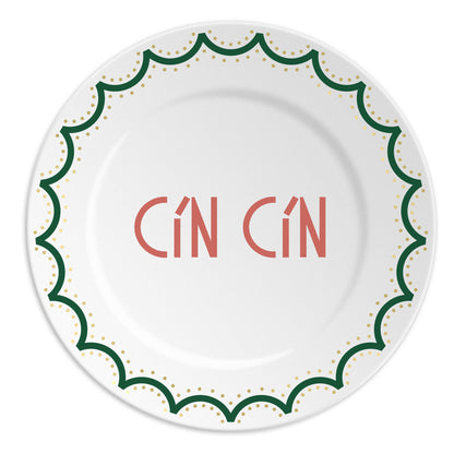 CIN CIN - Piatto in porcellana regalo perfetto per il Natale
