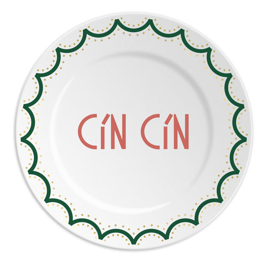 CIN CIN - Piatto in porcellana regalo perfetto per il Natale