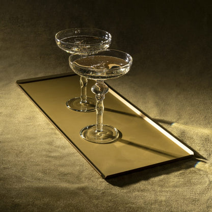 VASSOIO STORM CHAMPAGNE - Vassoio 40x20 cm - color CHAMPAGNE - Design: Ivan feat.kn