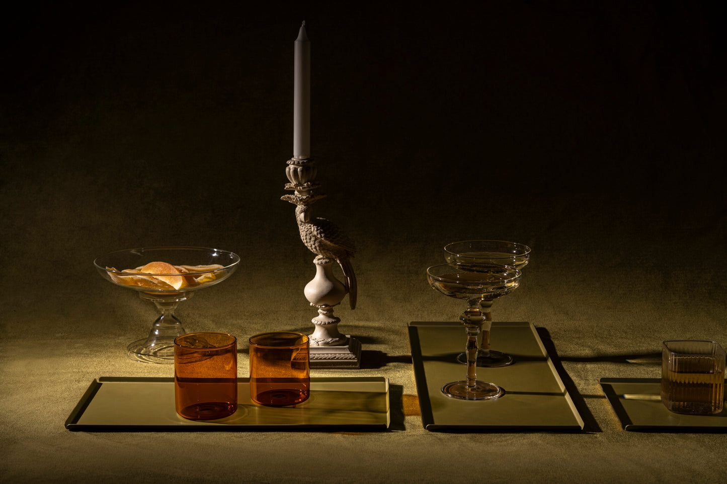 VASSOIO STORM CHAMPAGNE - Vassoio 40x20 cm - color CHAMPAGNE - Design: Ivan feat.kn