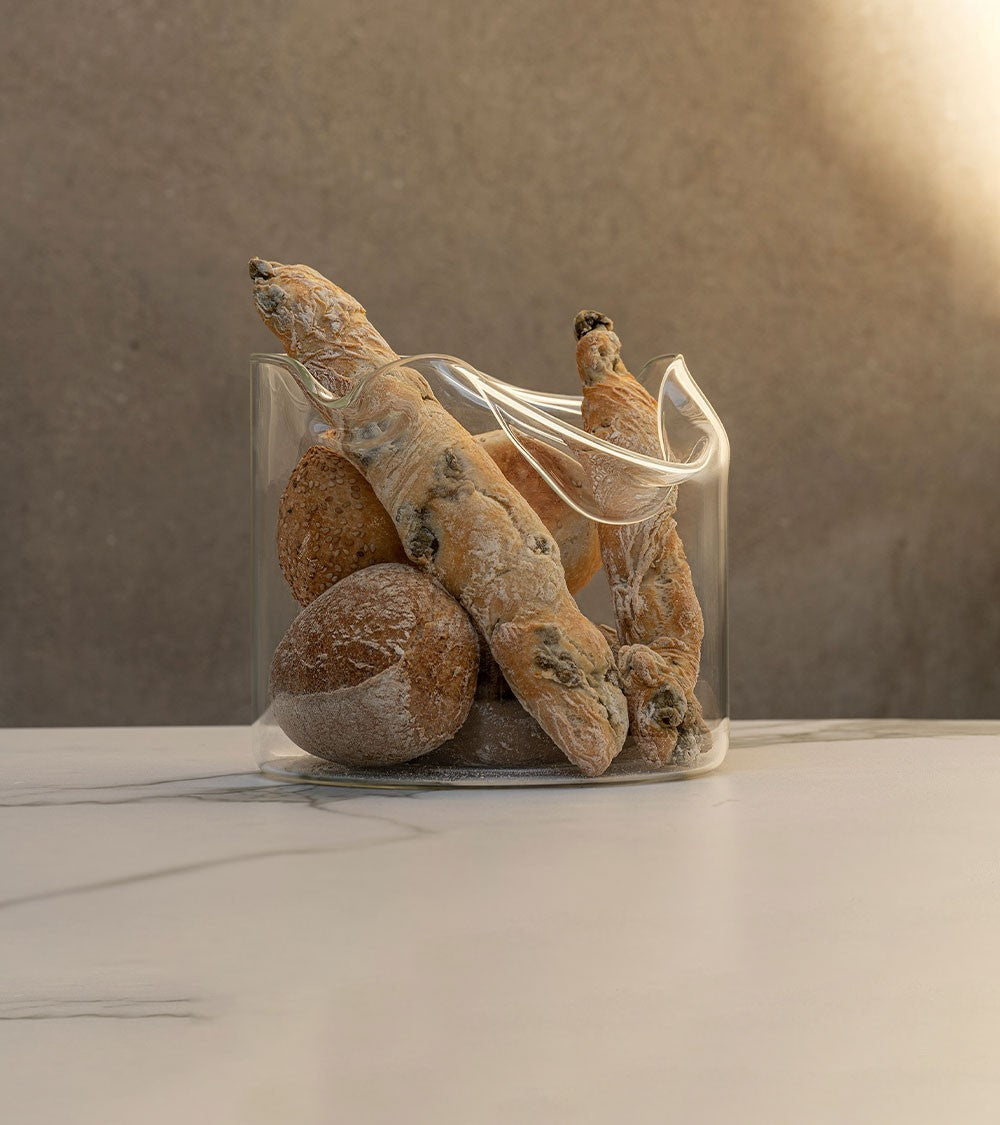 SHAPELESS - Portapane in vetro borosilicato - Knindustrie