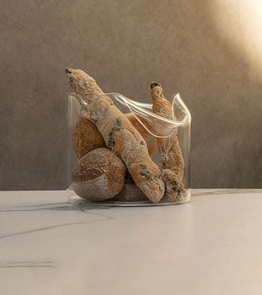 SHAPELESS - Portapane in vetro borosilicato - Knindustrie