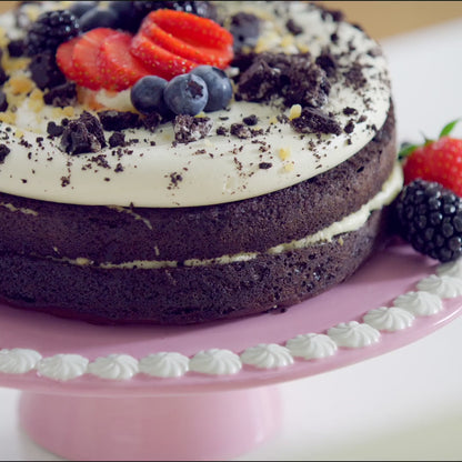 Piatto da portata per torte - whip rosa