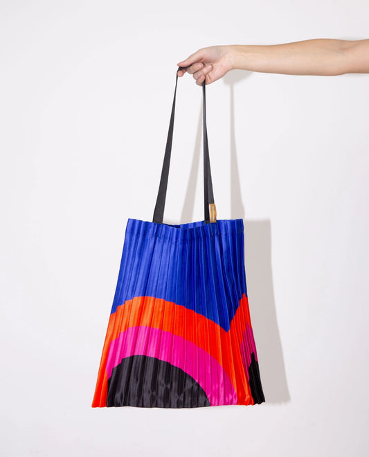 Borsa a tracolla in raso plissè - modello RAINBOW