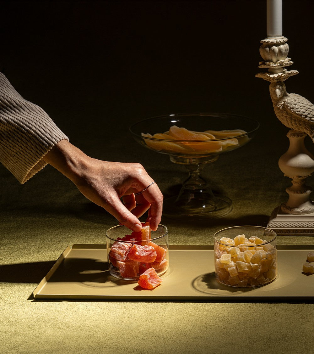 VASSOIO STORM CHAMPAGNE - Vassoio 20x20 cm - color CHAMPAGNE - Design: Ivan feat.kn